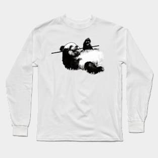 Adorable Panda - A Delightful Companion Long Sleeve T-Shirt